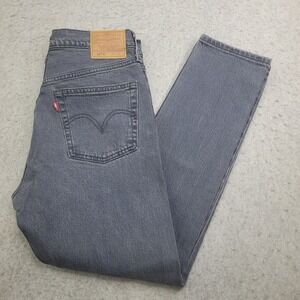 Levis 501s Jeans Women's 28x28 Lightwash Gray Premium Denim Button Fly Skinny